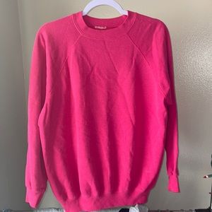 hot pink sweatshirt